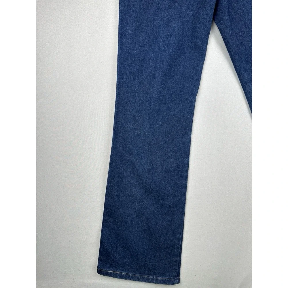 Vintage 70s USA Made Dark Wash Denim Jeans Straight Leg YKK 32x32
